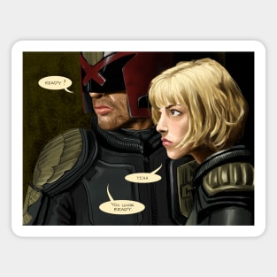 Dredd and Rookie Anderson Magnet